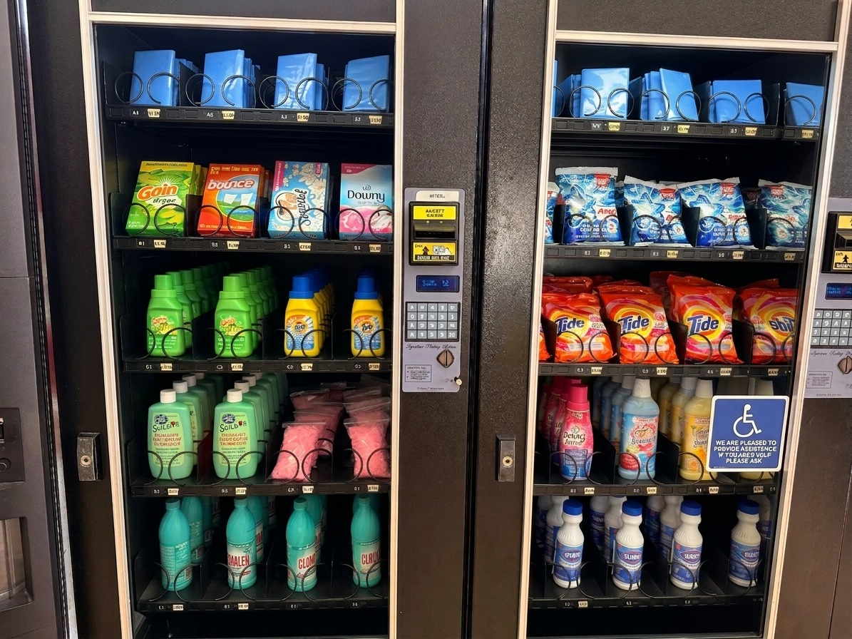 Laundry vending machines
