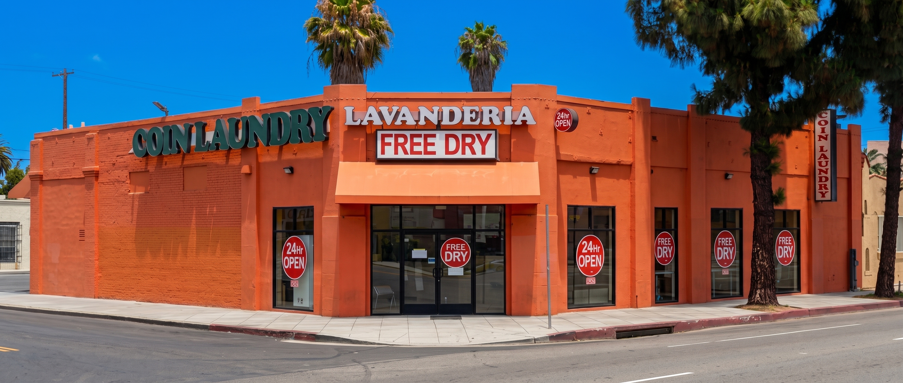 Exterior of Lavanderia showing the storefront on West Martin Luther King Jr. Boulevard